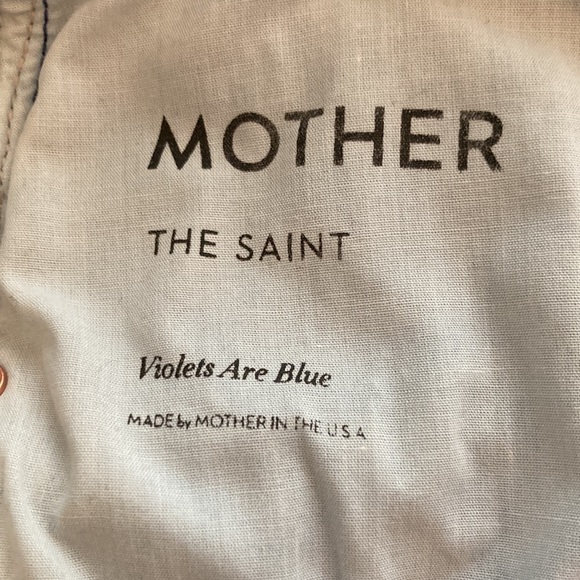 MOTHER jeans The Saint Straight Leg Violets are Blue wash, high rise, Size 26 - Picture 8 of 15